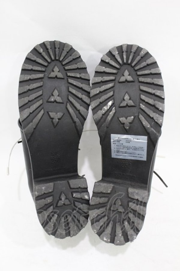 画像3: YOSUKE / 厚底レースアップパンプス 25 黒×白 H-25-07-31-1002-PU-SH-KB-ZH (3)