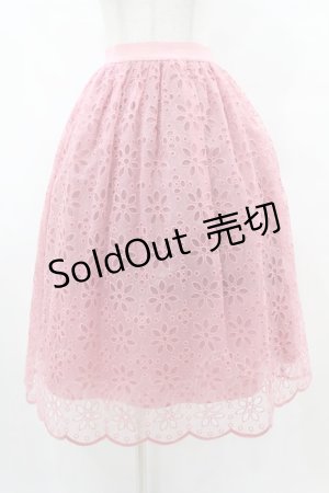 画像: Jane Marple / Flower Sheer Lace Tutu Skirt M ピンク H-25-07-31-1024-JM-SK-KB-ZH