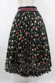 画像1: Jane Marple / Fortune Garden Flare Pleats Skirt M ブラック H-25-07-31-1025-JM-SK-KB-ZH (1)