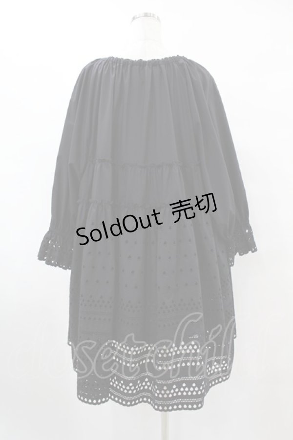 画像2: Jane Marple / Teardrop Lace Smockワンピース M ネイビー H-25-07-31-1027-JM-OP-KB-ZH (2)