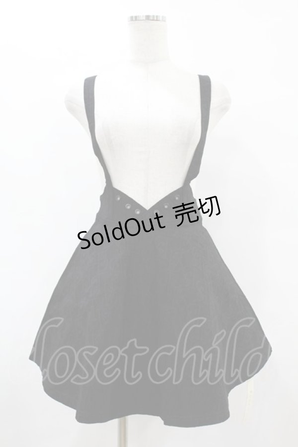 画像1: PUNK RAVE / サス付ジャガードスカート XS ブラック H-25-07-31-1031-PU-SK-KB-ZH (1)