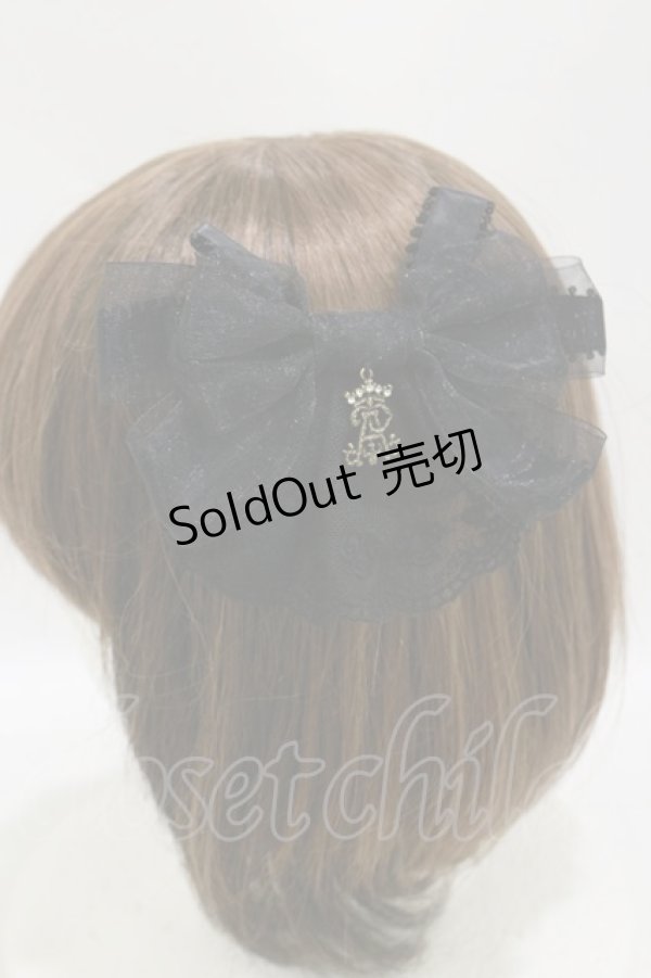 画像1: ALICE and the PIRATES / シアーリボンクリップ  ブラック H-25-07-31-012-PA-AC-NS-ZH (1)