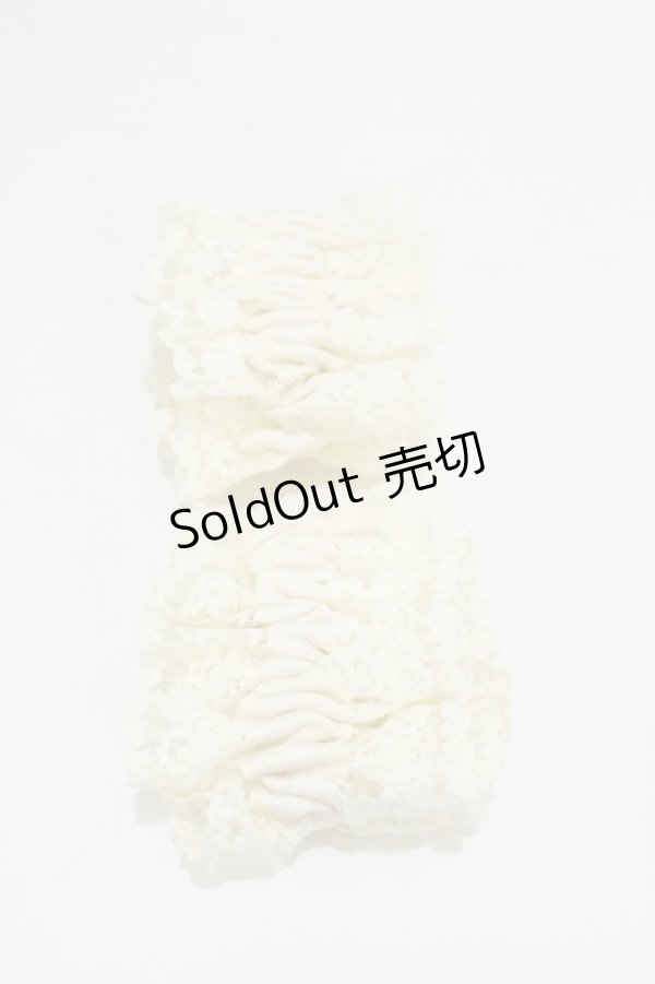 画像1: m petit by misako / AMフリル2Pシュシュ  生成り H-25-07-31-016-LO-ZA-NS-ZH (1)