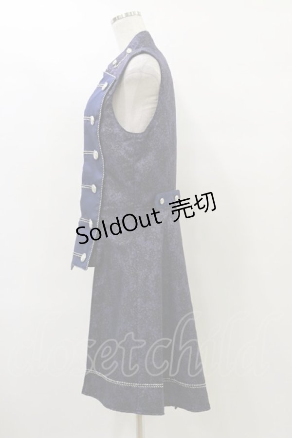 画像3: ALICE and the PIRATES / レースジャガードベスト Mens ネイビー H-25-07-31-033-PA-JA-NS-ZH (3)