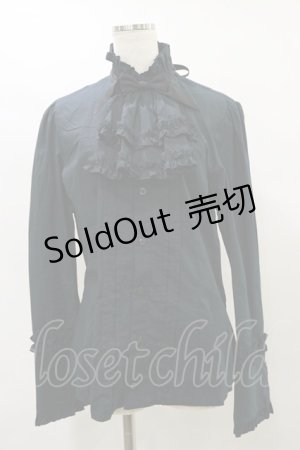 画像: ALICE and the PIRATES / Porthosタイ付きブラウス Mens ブラック/レッド H-25-07-31-036-PA-BL-NS-ZH