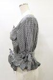 画像3: Physical Drop / サマーギンガムシリーズレトロブラウス Free ブラック H-25-07-31-037-LO-BL-NS-ZH (3)