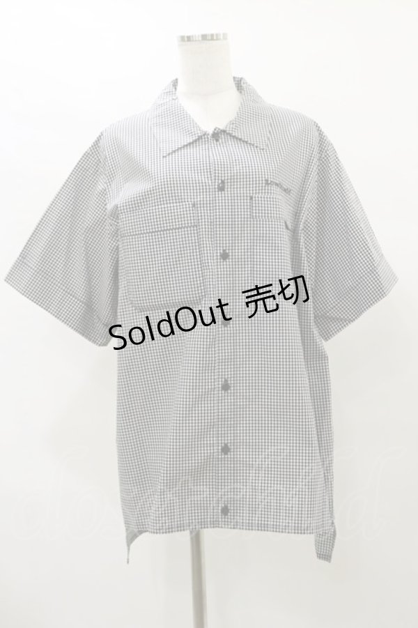 画像1: Physical Drop / サマーギンガムシリーズボーイフレンドワークシャツ Free ブラック H-25-07-31-038-LO-BL-NS-ZH (1)