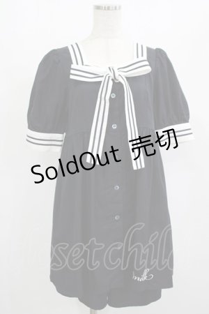 画像: MILK / Sailor Set Up  ネイビー H-25-08-01-031-ML-OP-KB-ZH