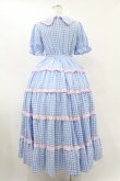 画像2: Lolime by mellfy memory / Bubble Gum ギンガムチェックワンピース M BLUE H-25-08-01-1043-0-OP-NS-ZH (2)