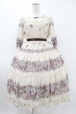 画像1: Innocent World / アンティークパンジーシフォンドレス M 生成り H-25-08-01-1044-IW-OP-NS-ZH (1)
