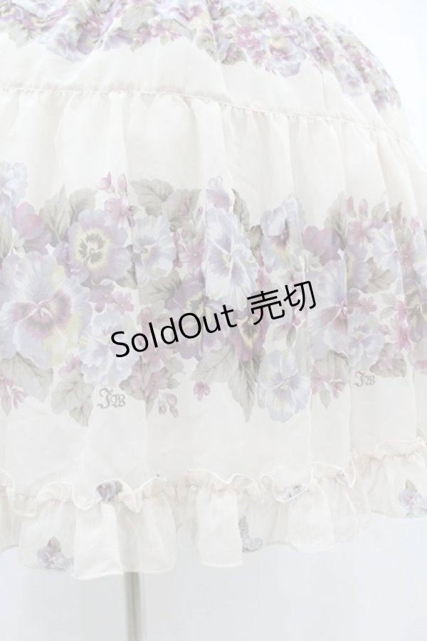 画像5: Innocent World / アンティークパンジーシフォンドレス M 生成り H-25-08-01-1044-IW-OP-NS-ZH (5)