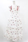 画像1: mellfy memory / Sweet cherry long ワンピース M WHITE H-25-08-01-1049-0-OP-NS-ZH (1)