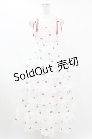 画像: mellfy memory / Sweet cherry long ワンピース M WHITE H-25-08-01-1049-0-OP-NS-ZH