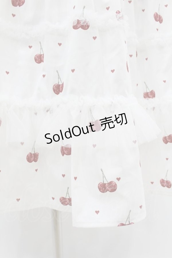 画像5: mellfy memory / Sweet cherry long ワンピース M WHITE H-25-08-01-1049-0-OP-NS-ZH (5)