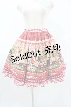 画像: BABY,THE STARS SHINE BRIGHT / My little red riding hood柄ギンガムスカート Free エンジ H-25-08-01-1050-BA-SK-NS-ZH