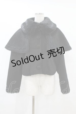 画像: axes femme kawaii / ケープ付ショートコート M ブラック H-25-08-01-1062-AX-CO-NS-ZH
