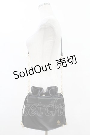 画像: m petit by misako / NINA'Sコラボ/リボンキンチャクショルダーバッグ  ブラック H-25-08-01-1040-LO-BG-NS-ZH