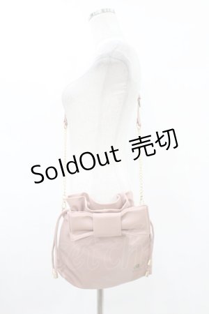画像: m petit by misako / NINA'Sコラボ/リボンキンチャクショルダーバッグ  ピンク H-25-08-01-1041-LO-BG-NS-ZH