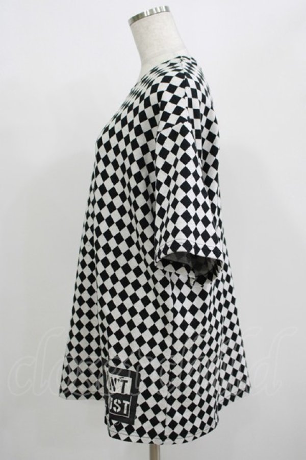 画像2: HELL CAT PUNKS / ダイアパターンTシャツ  ブラック H-25-08-01-061-PU-TO-KB-ZT492 (2)