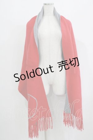 画像: gouk / リブ袖付きストール  赤 H-25-08-01-067-GO-ZA-KB-ZH