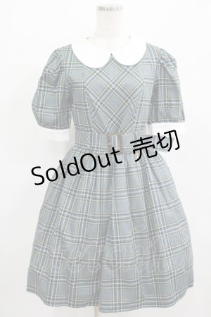 画像: MILK / M girl Dress  ブルーグリーンチェック H-25-08-01-007-ML-OP-KB-ZH
