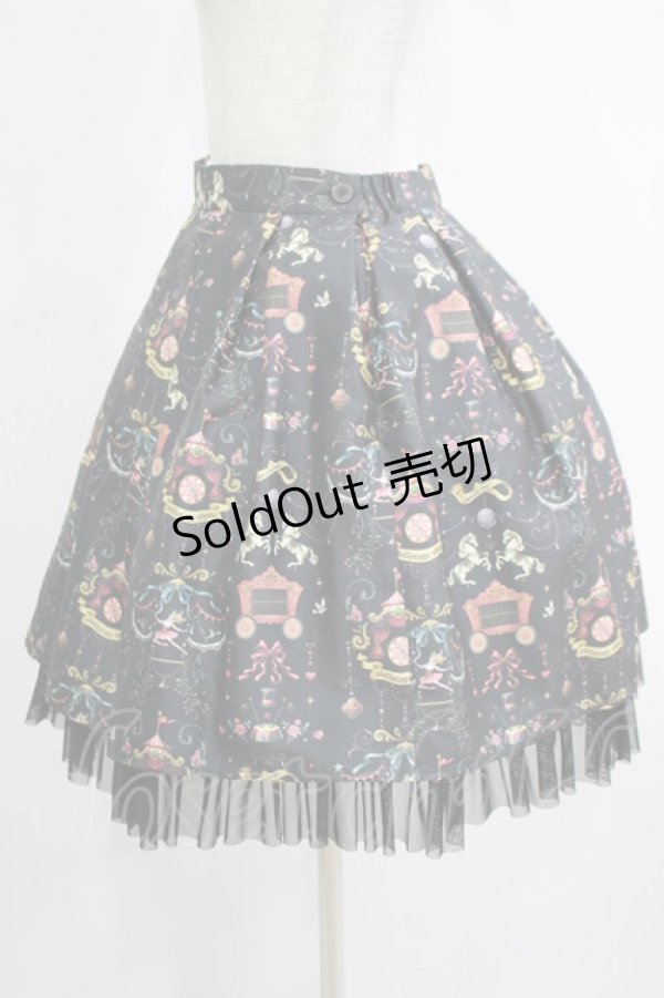 画像2: abilletage / CIRCUSタックスカート  ブラック H-25-08-01-012-GO-SK-KB-ZH (2)