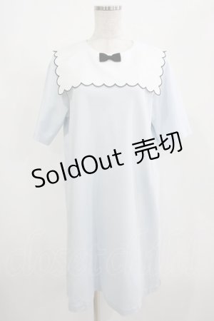 画像: MILK / スカラップカラーワンピース  サックス H-25-08-01-024-ML-OP-KB-ZH