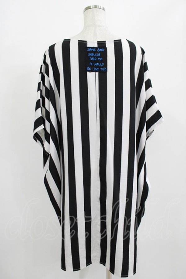 画像3: HELL CAT PUNKS / ストライプビッグTワンピ  ブラック H-25-08-01-025-PU-OP-KB-ZT493 (3)