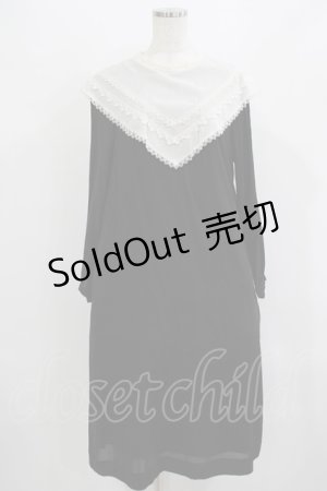 画像: Jane Marple / ピューリタンカラーのドレス  ブラック H-25-08-02-029-JM-OP-KB-ZH