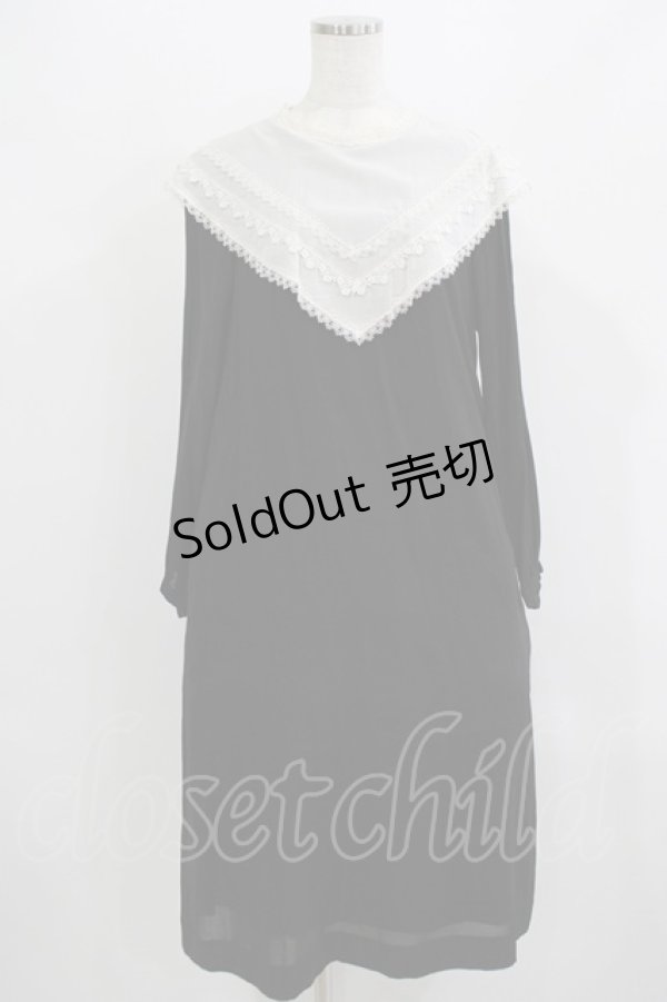 画像1: Jane Marple / ピューリタンカラーのドレス  ブラック H-25-08-02-029-JM-OP-KB-ZH (1)