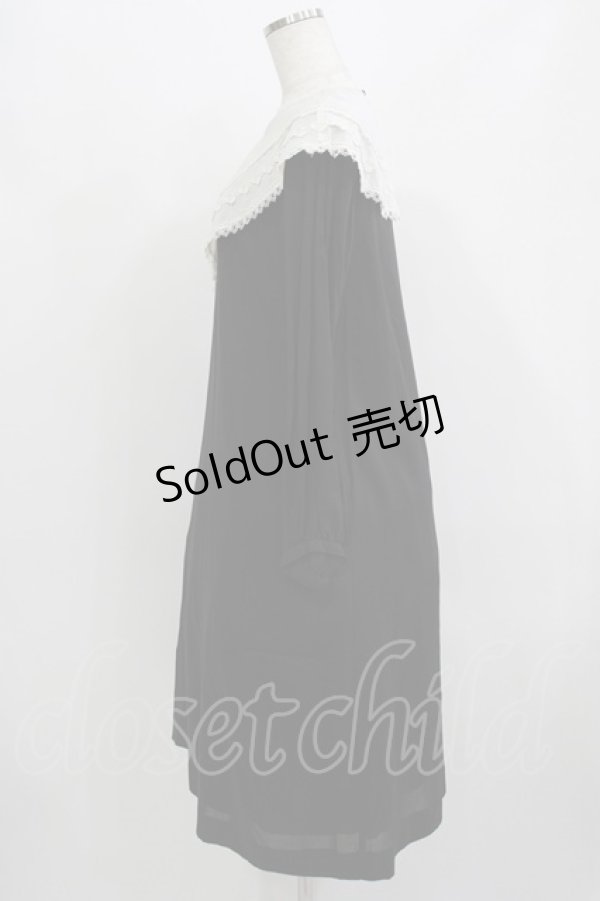 画像2: Jane Marple / ピューリタンカラーのドレス  ブラック H-25-08-02-029-JM-OP-KB-ZH (2)