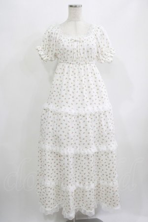 画像: merry jenny / petit flowerパフワンピース  オフホワイト H-25-08-02-030-LO-OP-KB-ZH