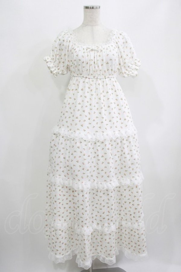 画像1: merry jenny / petit flowerパフワンピース  オフホワイト H-25-08-02-030-LO-OP-KB-ZH (1)