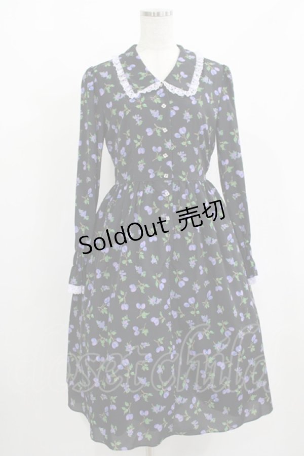 画像1: MILK / ベリー・ルージュドレス  ブラック×パープルベリー H-25-08-02-032-ML-OP-KB-ZH (1)