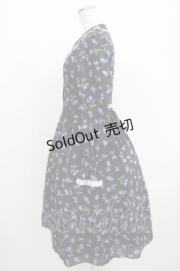 画像2: MILK / ベリー・ルージュドレス  ブラック×パープルベリー H-25-08-02-032-ML-OP-KB-ZH (2)