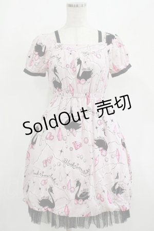 画像: MILK / Black Swan Lake Dress  ピンク H-25-08-02-033-ML-OP-KB-ZH