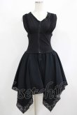 画像1: MR corset / コルセット風切替ノースリーブワンピース  黒 H-25-08-02-034-PU-OP-KB-ZH (1)