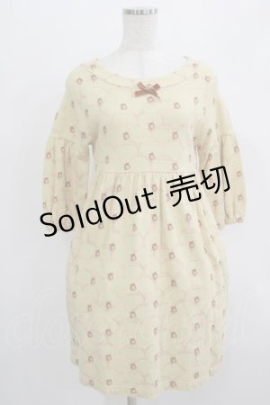 画像: Jane Marple / gabrielleソフト裏毛のワンピース  クリーム H-25-08-02-037-JM-OP-KB-ZH