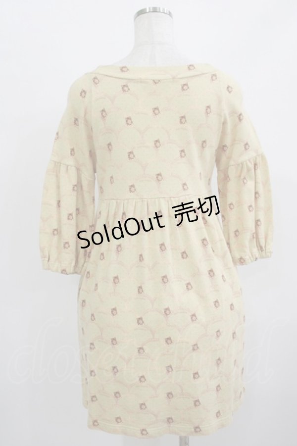 画像3: Jane Marple / gabrielleソフト裏毛のワンピース  クリーム H-25-08-02-037-JM-OP-KB-ZH (3)