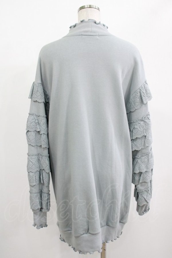 画像3: Candy Stripper / FRILL SLEEVE SWEAT ONE-PIECE  ライトブルー H-25-08-02-039-PU-OP-KB-ZH (3)