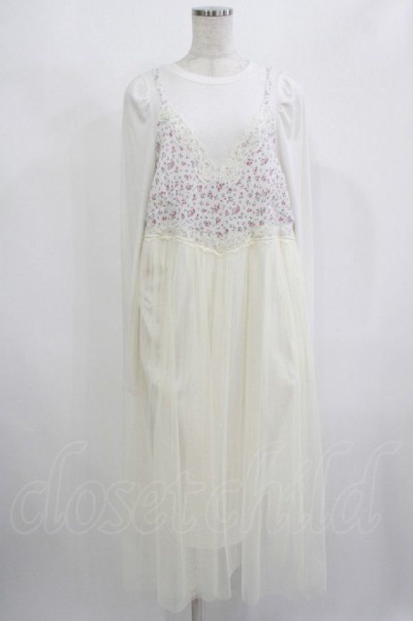 画像1: Candy Stripper / LINGERIE LAYERED DRESS 2 オフ H-25-08-02-040-PU-OP-KB-ZH (1)