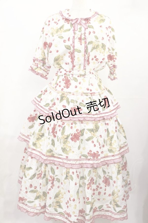 画像1: WONDERFUL WORLD / チェリーワンピース Free オフ H-25-08-02-1001-LO-OP-NS-ZH (1)