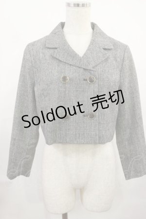 画像: an another angelus / グレンチェックショートジャケット Free BLACK H-25-08-02-1037-CA-JA-NS-ZH