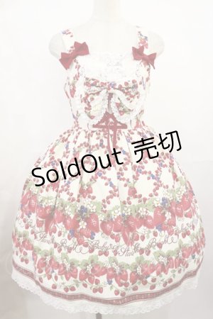 画像: BABY,THE STARS SHINE BRIGHT / Strawberry Garden柄ジャンパースカートI Free オフ白 H-25-08-02-1004-BA-OP-NS-ZH