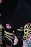 画像3: metamorphose / 花鳥風月〜乙女のはなごろも〜 プリーツジャンパースカート(草柄リボン) Free 黒紅 H-25-08-02-1005-ME-OP-NS-ZH (3)