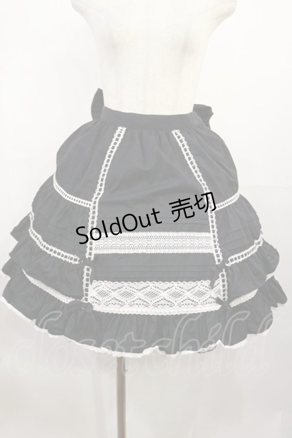 画像1: Angelic Pretty / 2重フリルピンタックスカート Free ブラック H-25-08-02-1009-AP-SK-NS-ZH (1)
