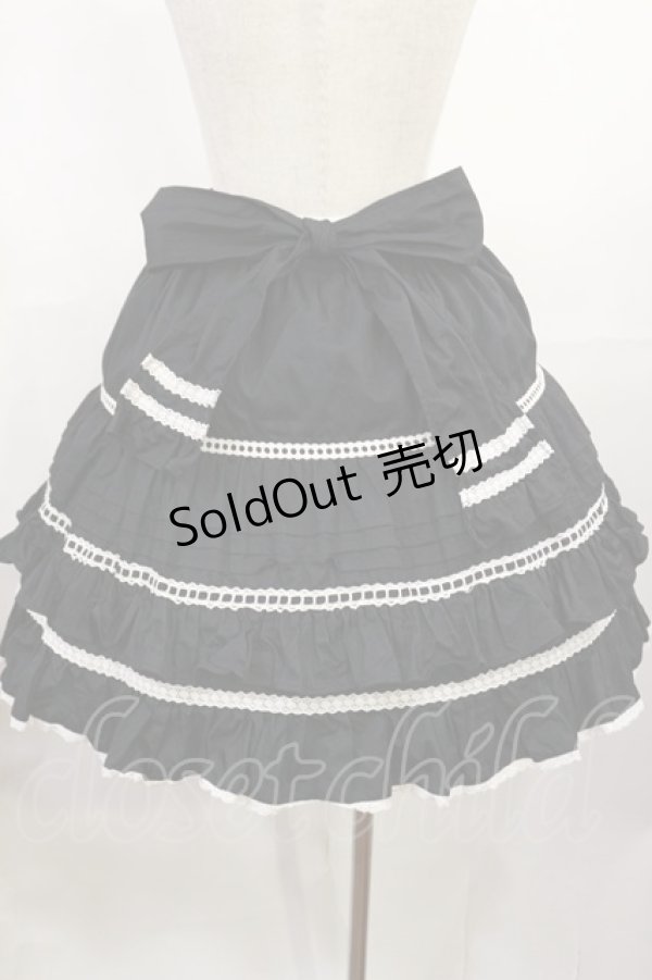 画像2: Angelic Pretty / 2重フリルピンタックスカート Free ブラック H-25-08-02-1009-AP-SK-NS-ZH (2)