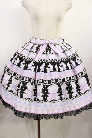 画像: Angelic Pretty / Fancy Borderスカート Free ブラック H-25-08-02-1010-AP-SK-NS-ZH