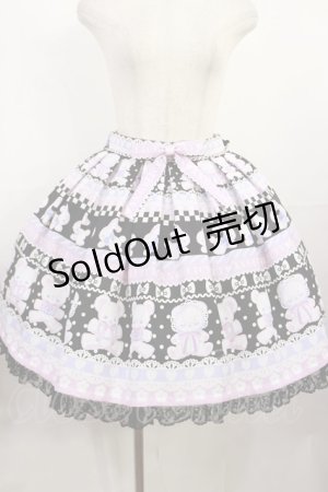 画像: Angelic Pretty / Fancy Borderスカート Free ブラック H-25-08-02-1010-AP-SK-NS-ZH