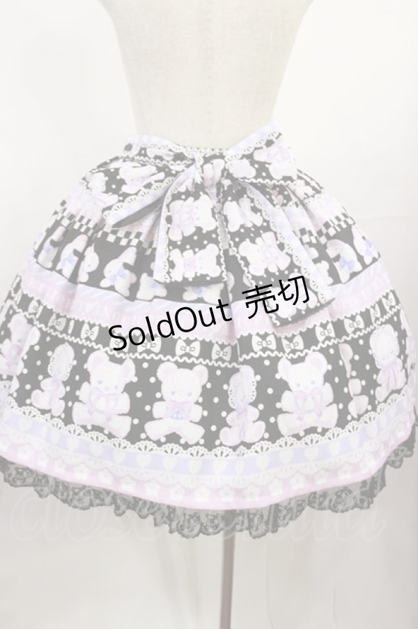 画像2: Angelic Pretty / Fancy Borderスカート Free ブラック H-25-08-02-1010-AP-SK-NS-ZH (2)